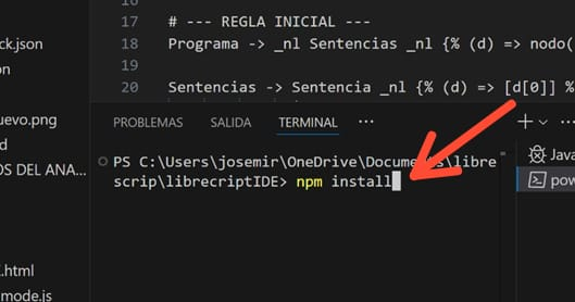 Instalando dependencias